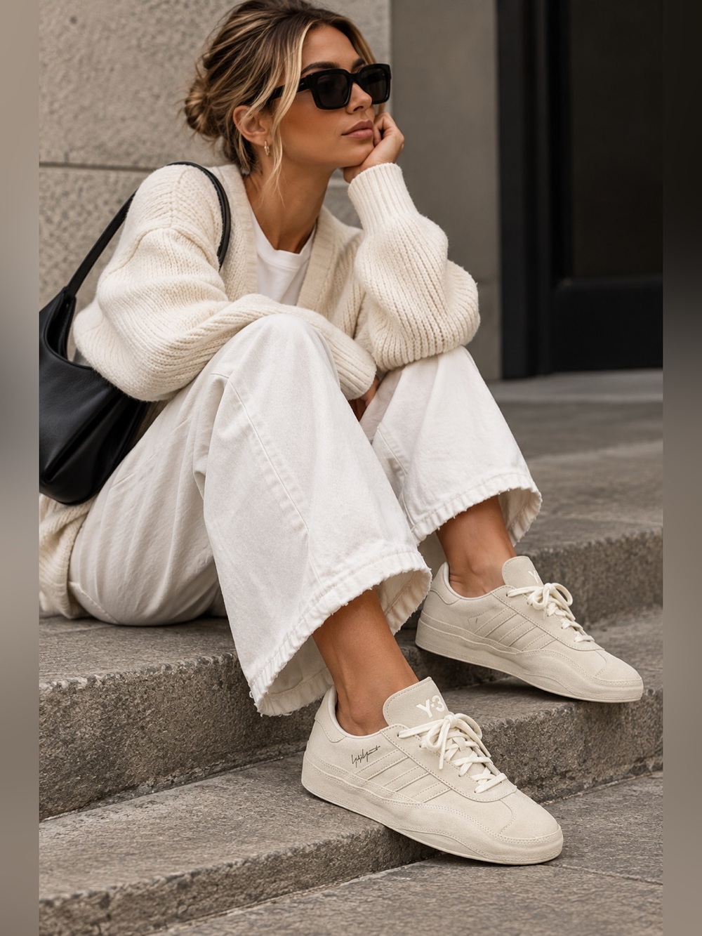 Yohji Yamamoto x Adidas Y-3 Gazelle “Off White Sashiko” sneakers